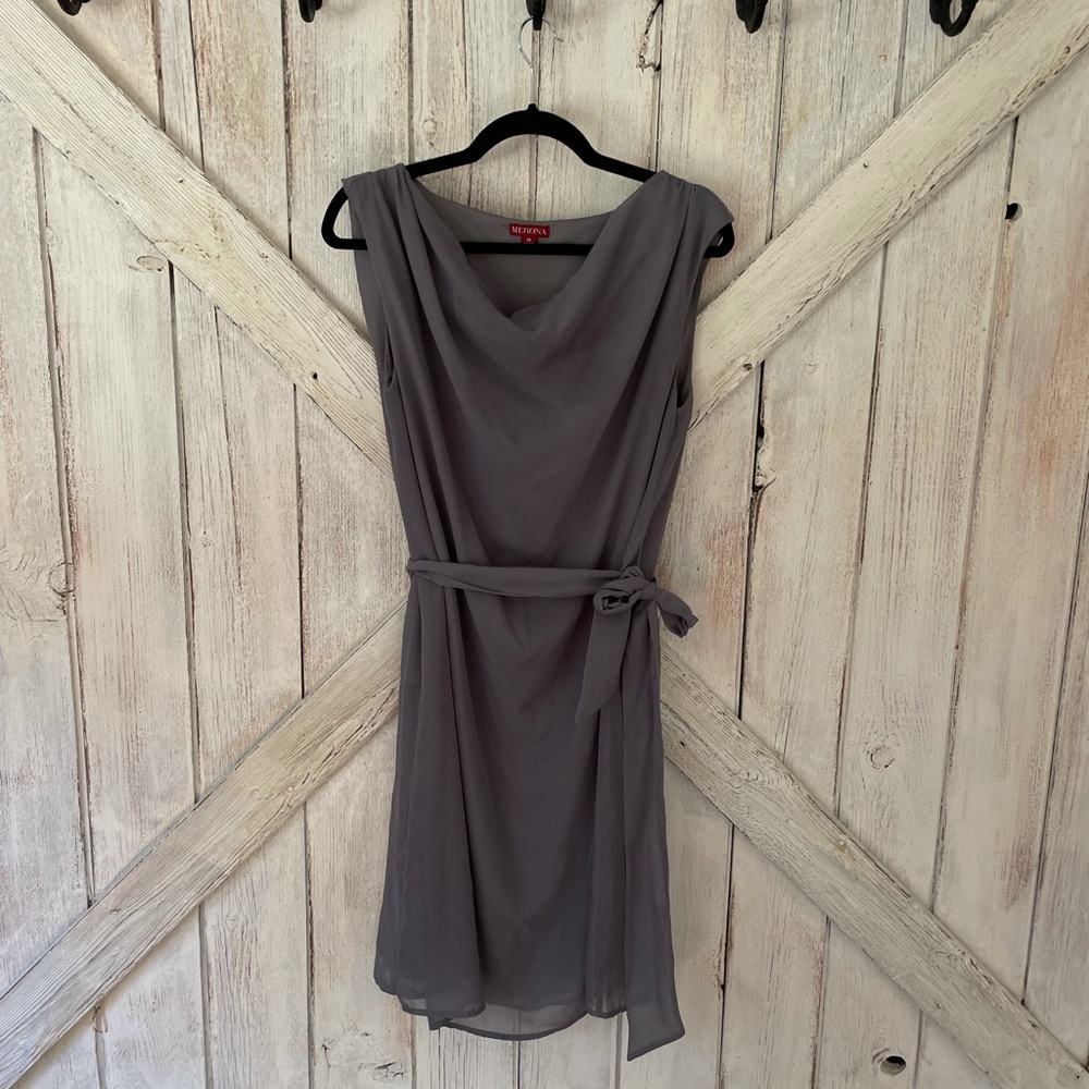 Grey chiffon Dress